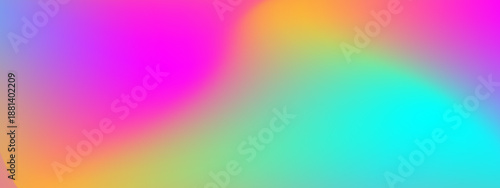 Smooth abstract background with soft blending of pink yellow and turquoise colors