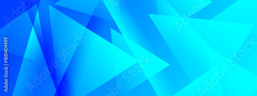 Abstract blue background with sharp geometric triangle shapes and cyan gradients