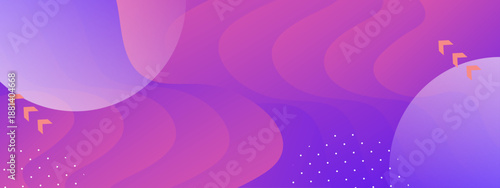 Aesthetic abstract background with pink and purple gradient waves and small arrow accents