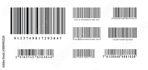 Barcode on white background. Vector illustration