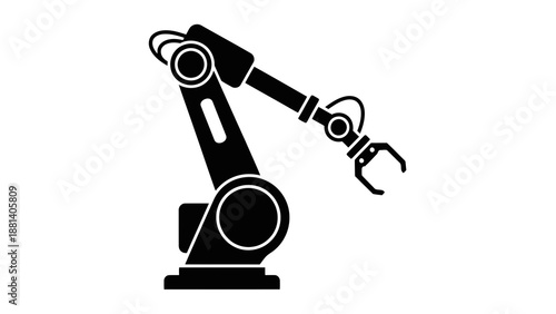 Industrial robot arm illustration