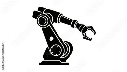 Industrial robot arm illustration