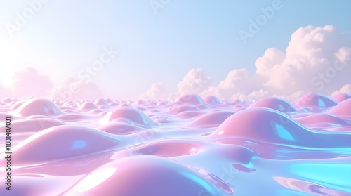 abstract background with clouds,  Pastel Liquid Waves