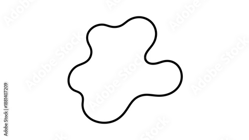 Simple black outline of irregular shape on white background