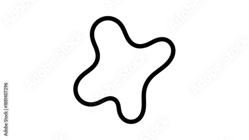Simple star shape outline on white background