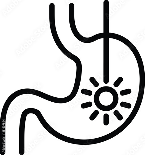 Stomach Endoscopy Icon Medical Examination