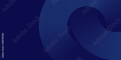 Abstract blue wave line background with flowing curved lines and smooth gradient on dark navy backdrop, modern minimal design for technology, digital presentation, corporate banner, website header