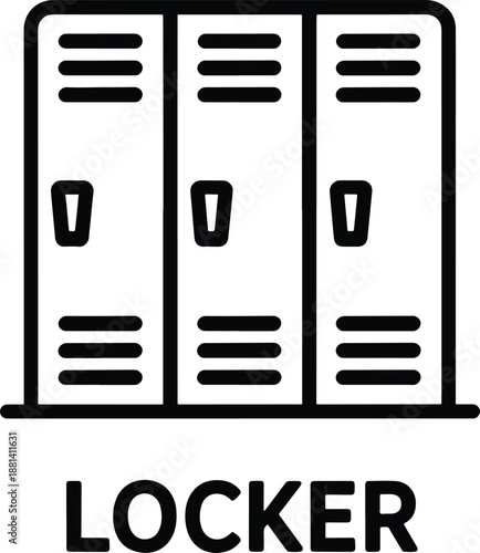 Three lockers for storage security facility