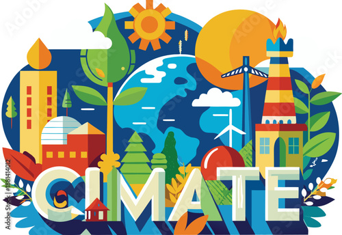 Illustration of climate and sustainability