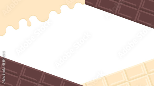 チョコレート チェック かわいい バレンタイン 溶ける VTuber 配信 サムネイル バナー デザイン 背景 イラスト