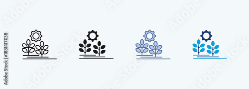 agriculture multiple style icon collection