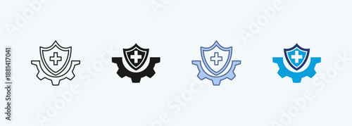 healthcare multiple style icon collection