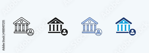 public administration multiple style icon collection