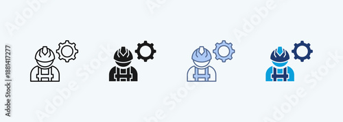 labor multiple style icon collection