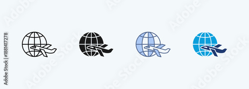 tourism multiple style icon collection