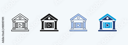 Media sector multiple style icon collection