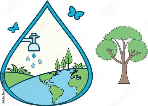 Preserving earth's water and green spaces