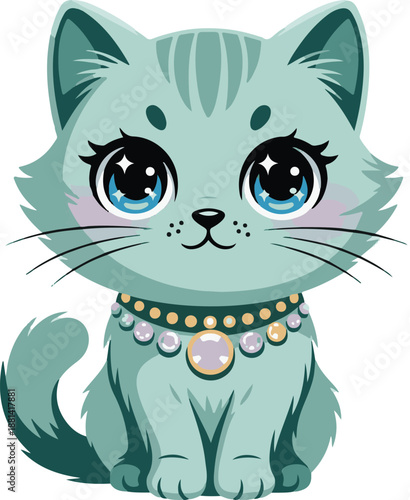Create a vector illustration of a noble cat