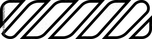 Arc twisted icon, showing a curved spiral or twisted arc shape. linear pull, luminous thread Ideal for abstract design, motion graphics, technology visuals, lapps, web interfaces, and infographics.