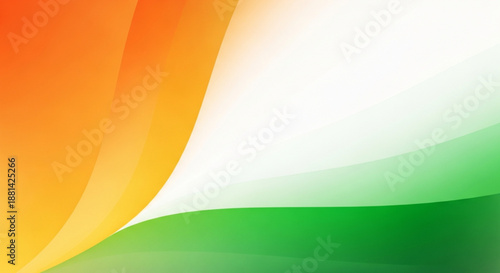 Abstract Indian Flag Background Vector. Saffron Green White Abstract Waves Background. Wavy Tricolor Background, Indian republic day, Independence Day vector background.