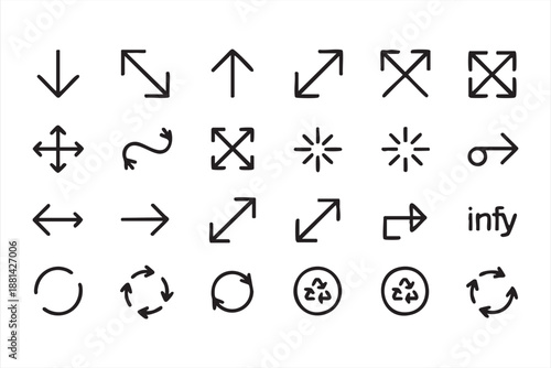 Arrow Direction Icons for User Interface Navigation and Interaction Design