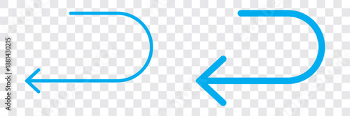 Send back icon for mobile app, editable designs