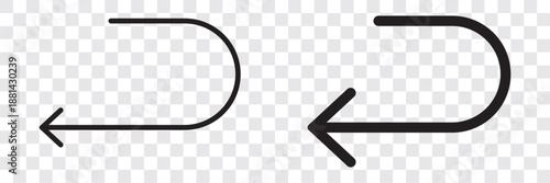 Send back icon for mobile app, editable designs