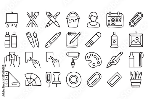 Art and Creative Design Icons for Illustration and Drawing Apps