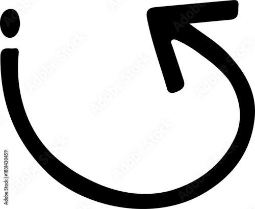 Hand Drawn Curved Arrow