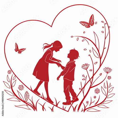 Valentine S Relationship Concept Illustration  Min (1) Vector Icon Illustration