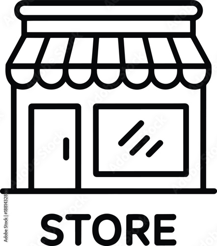 Store icon design storefront illustration