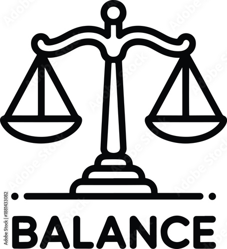 Symbol of Balance Scales Law Justice Equilibrium