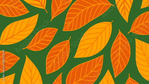 nature leaf plant shape background flat color vector illustration template design