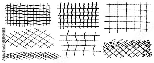 Playful grid background in hand drawn style with crayon texture and free scribble accents. The grid includes check flow, hand feel, and crayon charm plus scribble check.