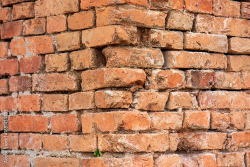 old red brick wall texture.