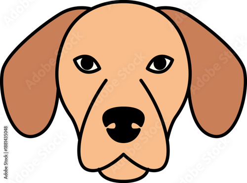 Labrador Retriever Dog Head Vector Illustration