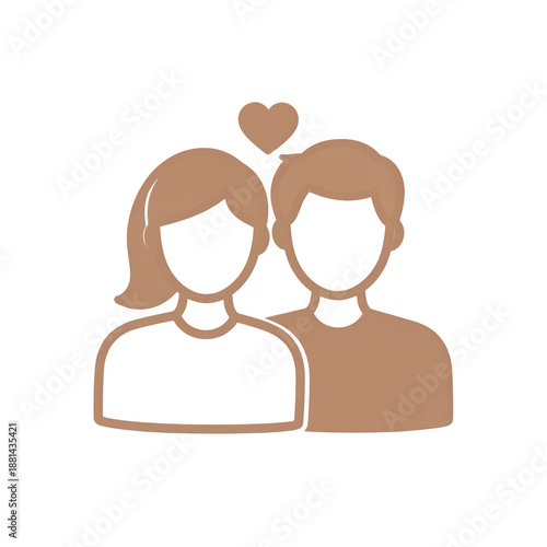 Love couple icon isolated on white background