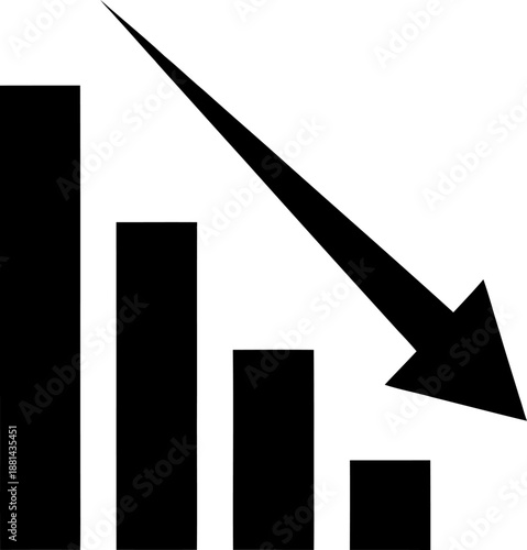 Decreasing bar chart Vector