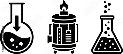 Laboratory equipment in use Vector