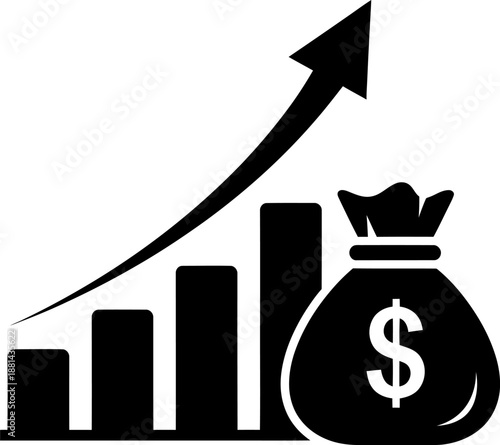 Financial growth and profit increase Vector