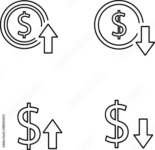 Financial fluctuations and trends Vector