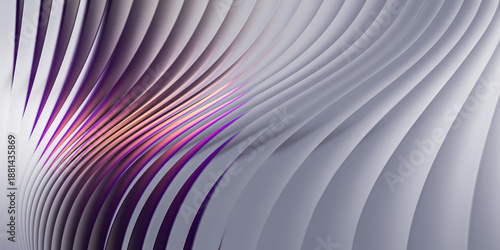 Fotografie Fractal Design in Glass With Waves and Soft Colors