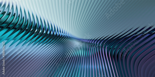 Fotografi Fractal Glass Design With Smooth Lines and Shapes
