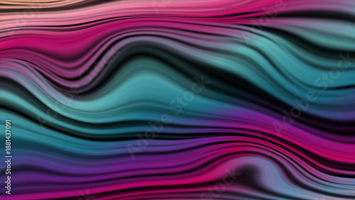 Abstract multicolored smooth linear waves blurred elegant background