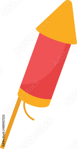 Firework rocket for Chinese New Year celebration illustration.