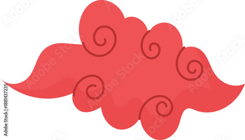 Auspicious lucky cloud Chinese New Year illustration.
