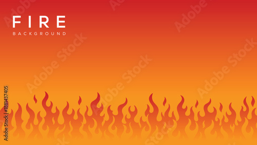 Fire Flame Gradient Background with Burning Flames Illustration