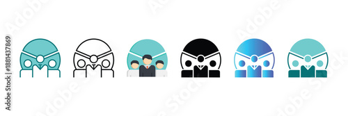 Visualizing Business Interaction Icons for Teamwork, Collaboration, Discussion, Networking, and Cooperation in Management and Strategy