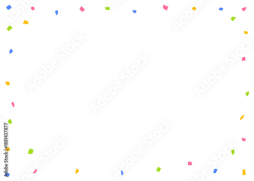 紙吹雪のデコレーションフレーム