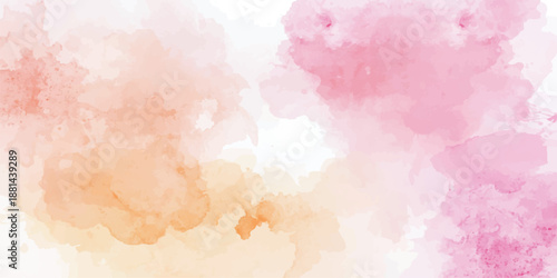 Abstract beautiful decorative and lovely soft pink grunge watercolor texture background design.Pastel pink watercolor design with digital painted for template.